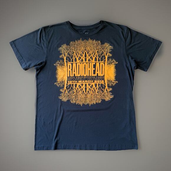 Radiohead Shirt XL Gray Waste Clothing Rock Music 2012 Tour - Picture 1 of 7